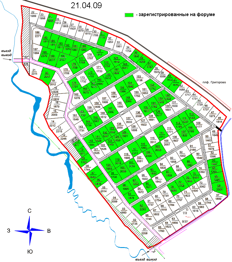 Карта 2009 года